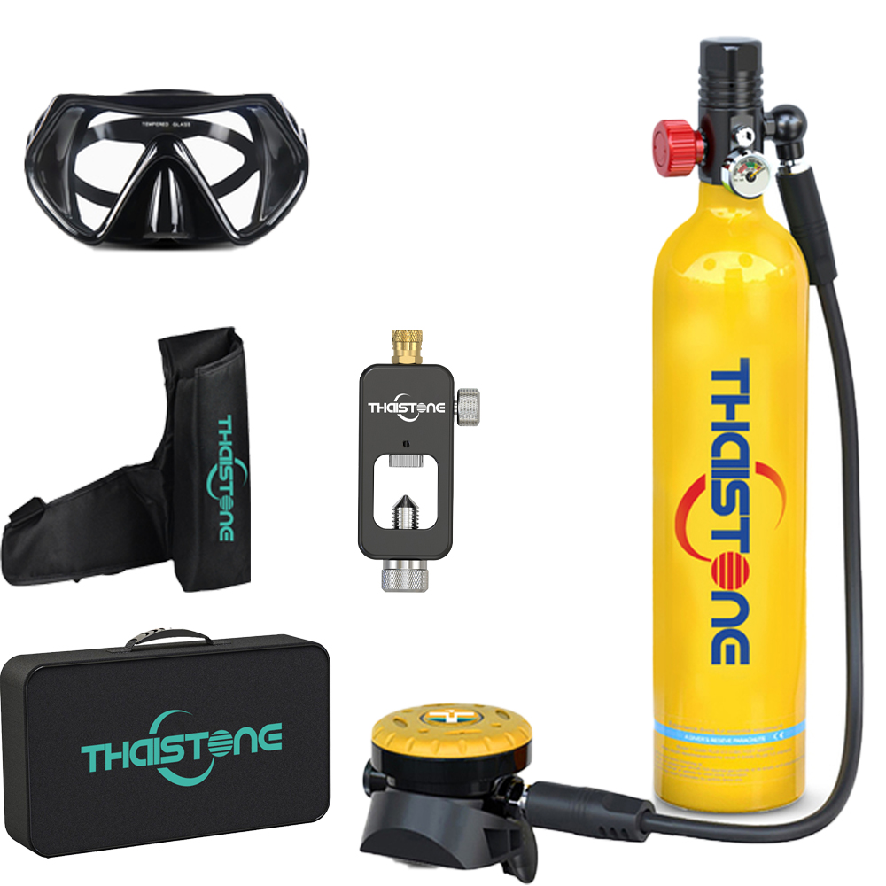 Aquatic Diving - خزان غوص محمول THAISTONE-1L، أسطوانة أكسجين